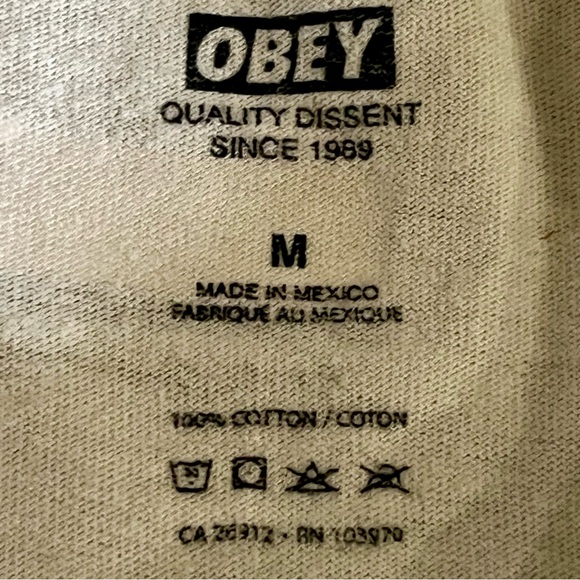 OBEY Shepard Fairey John Van Hamersveld Psychedelic Andre ‘92 Men T Shirt Medium - Picture 3 of 12